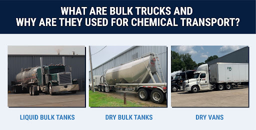 What are bulk trucks and why are they used for chemical transport?