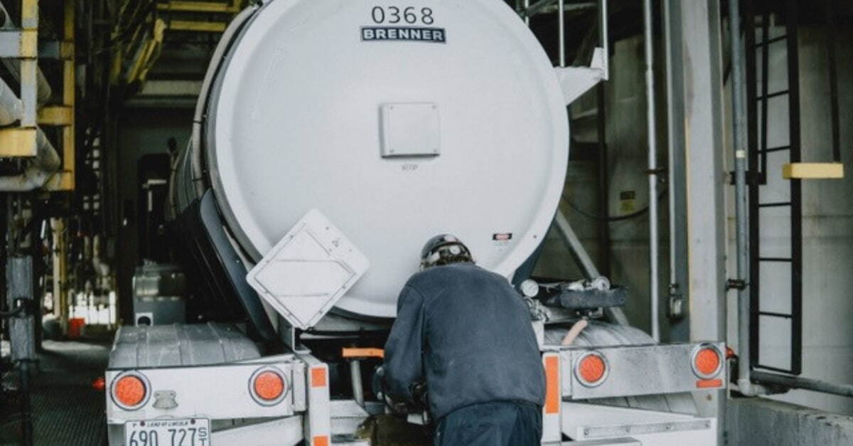 Tanker truck at the Royal Chemical facility