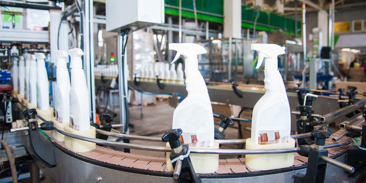 Contract manufacturer blending and packaging bleach products safely and efficiently in a modern facility